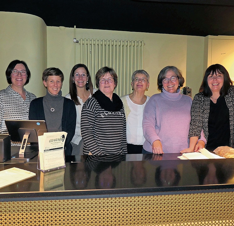 Die Vorstandsfrauen waren die Gastgeberinnen des Frauenkinoabends im Marabu.Foto: U. Handschin