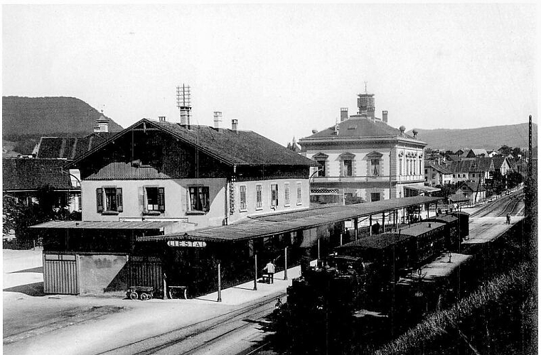 Bahnhof Liestal um 1900.Fotos: Staatsarchiv BL
