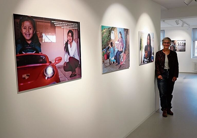 Maria Magdalena Moser in der Ausstellung im DISTL. Foto: M. Schaffner