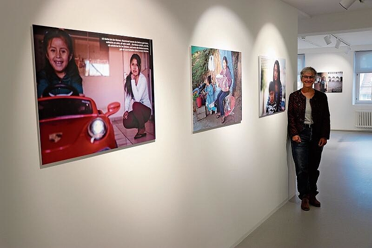 Maria Magdalena Moser in der Ausstellung im DISTL. Foto: M. Schaffner