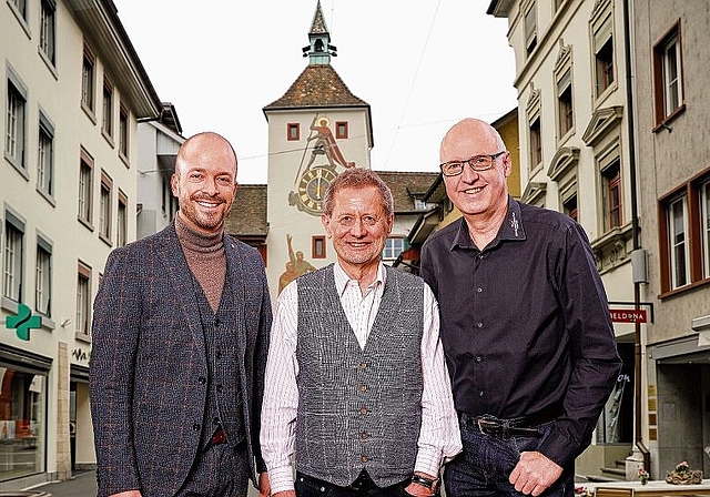 Fabrice Bütler, Marcel Haldi und Martin Spiess (v.l.) haben eine Petition lanciert. Foto: Movepics Glaser