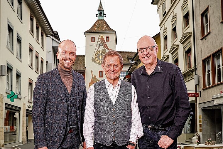 Fabrice Bütler, Marcel Haldi und Martin Spiess (v.l.) haben eine Petition lanciert. Foto: Movepics Glaser