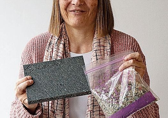 Bettina Mindt, upboards GmbH: Aus Plastikabfall werden Plastikplatten.