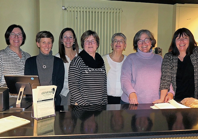 Die Vorstandsfrauen waren die Gastgeberinnen des Frauenkinoabends im Marabu.Foto: U. Handschin