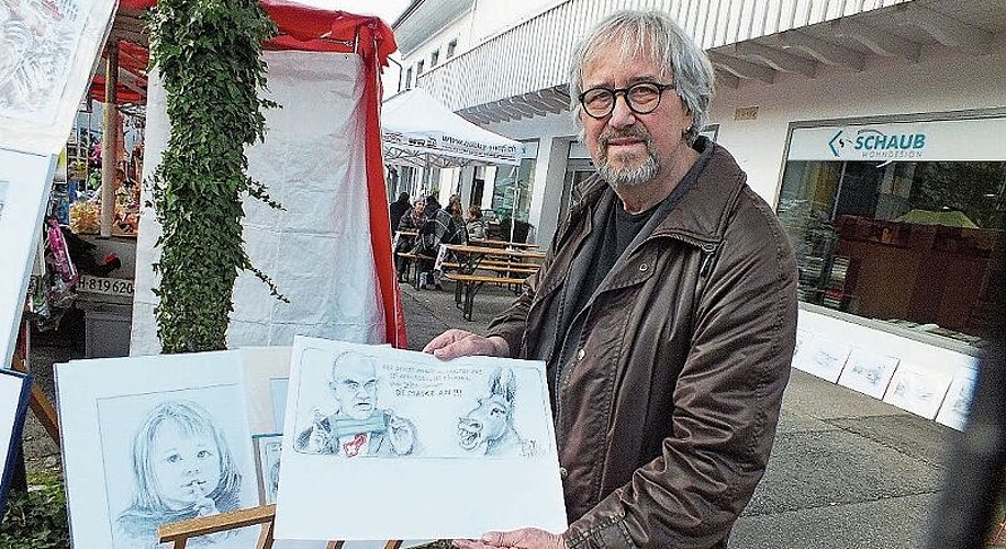 Künstler Jacques Mader hat ein lustiges Bild gemalt …
