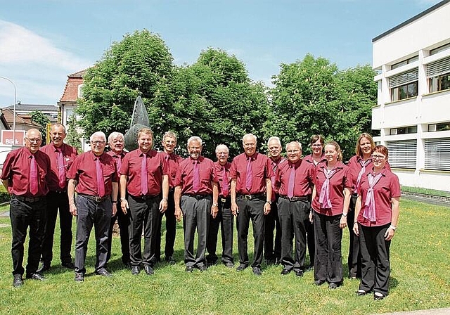 Der Männerchor Harmonie Arboldswil am eidgenössischen Gesangsfest in Gossau.Foto: zvg