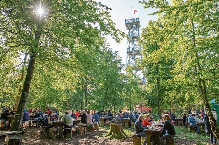 Die Turmwirtschaft punktet mit der Atmosphäre und der Wald-Umgebung, aber auch mit den freundlichen Freiwilligen. Foto: Jan Geerk