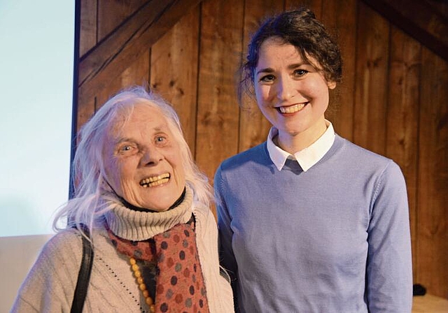 Autorin und Vorleserin, Brigitte Muschg (l.) und Meret Bodamer.Foto: e. gysin