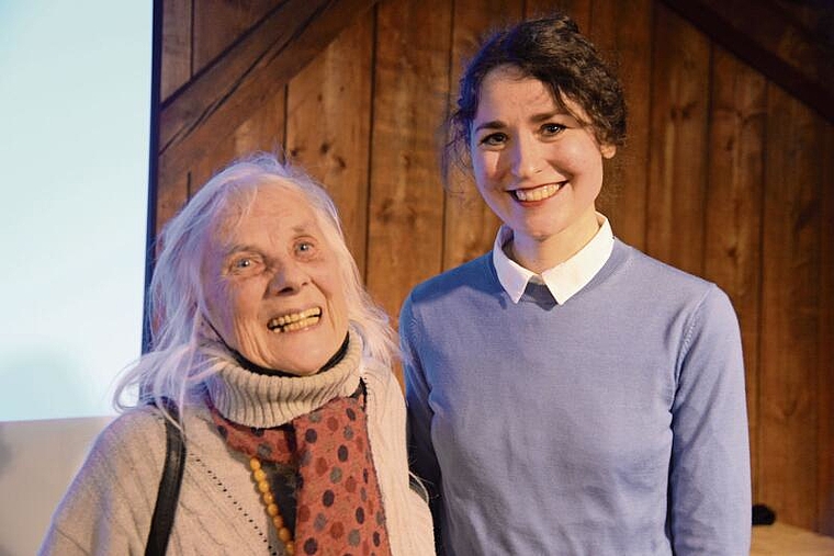 Autorin und Vorleserin, Brigitte Muschg (l.) und Meret Bodamer.Foto: e. gysin