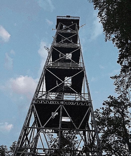 Die Konzertbesucher wanderten auf den Schleifenberg zum Aussichtsturm.