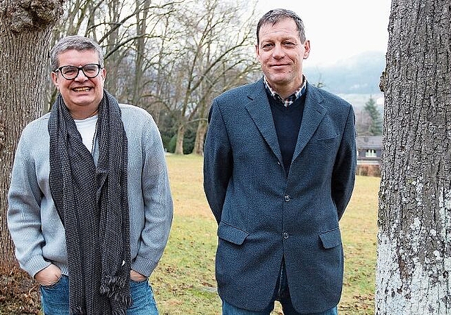 Peter Saner (l.), neuer Geschäftsführer, mit Marc Brodbeck, Präsident Bauerverband beider Basel.Foto: B. Benildis