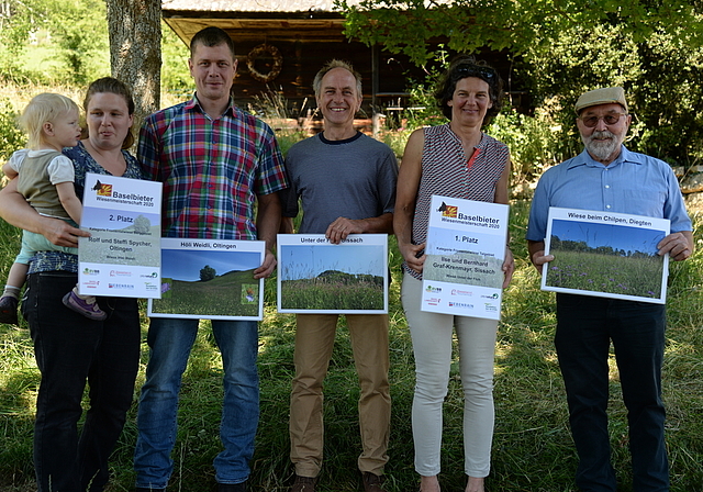 Die Preisträger aus Oltingen, Sissach und Diegten. Foto: E. Gysin