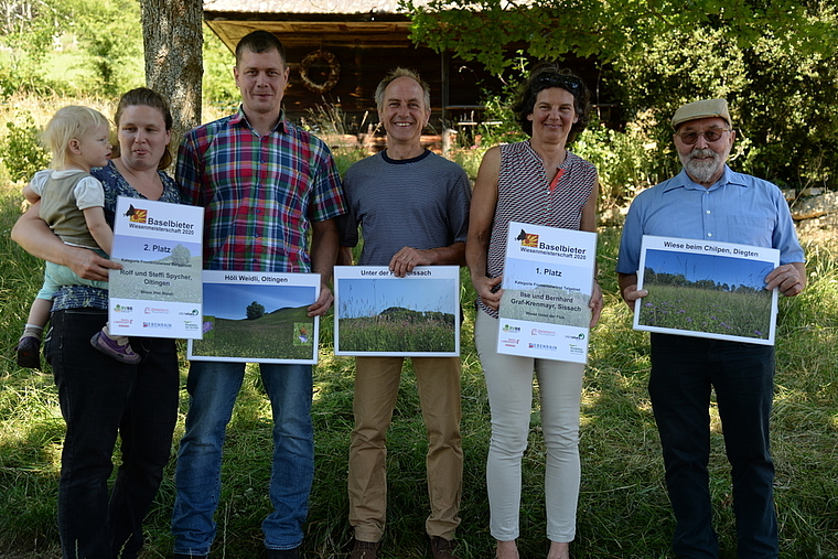 Die Preisträger aus Oltingen, Sissach und Diegten. Foto: E. Gysin