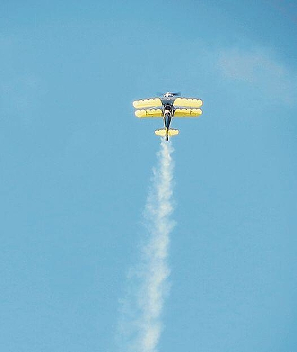 Mit spektakulären Steilflügen,  Loopings, Rollen und Turns wurde das Publikum am Flugwochenende unterhalten.
