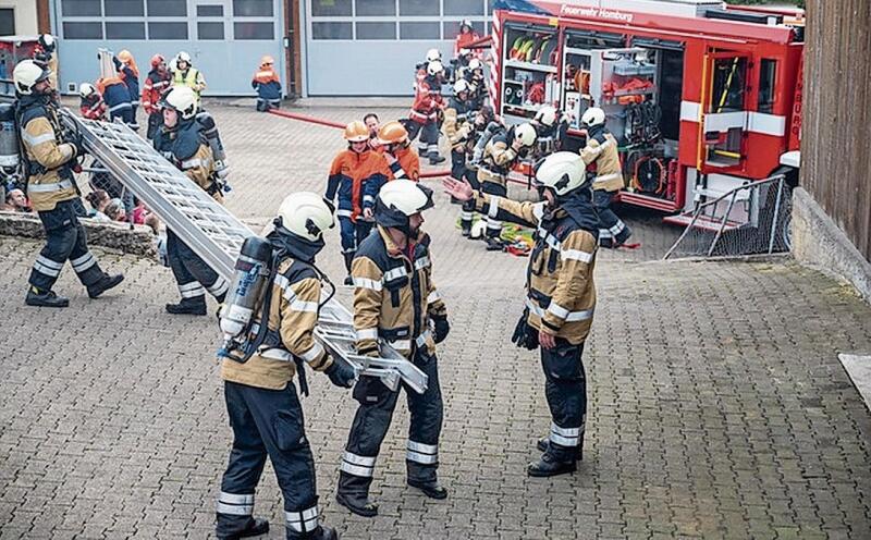 EinsatzÃ¼bung in Wittinsburg  in vollem Gange. Foto: zVg