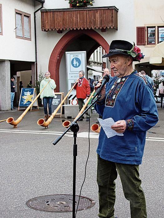 «Törli-Lobbyist», Cafébetreiber und Alphornbläser Felix Mühleisen. Fotos: M. Schaffner