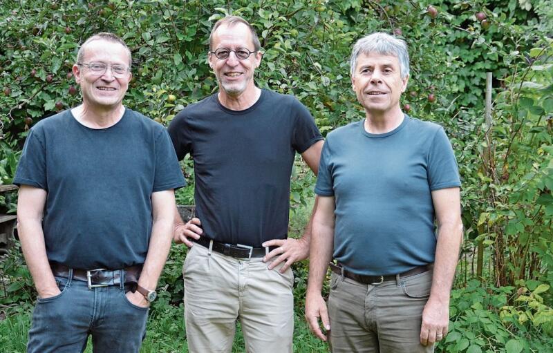 Die drei Gründungsmitglieder: Adrian Portmann, Rolf Müller und Daniel Wüthrich (v.l.).