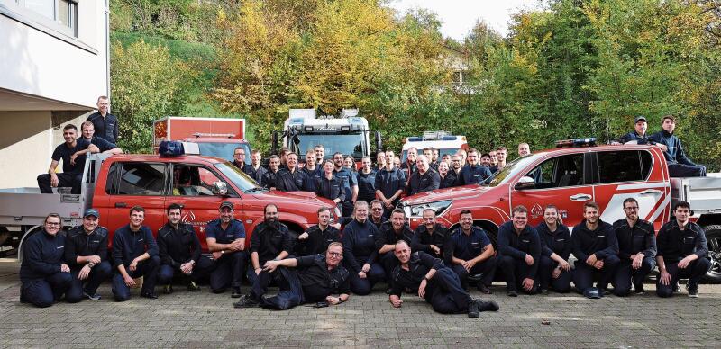 Die Feuerwehr Frenke erfüllte mehr als ihre Pflicht. Fotos: B. Eglin