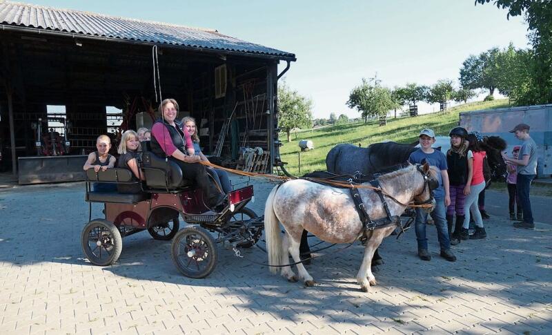 Zur Ausfahrt bereit mit den beiden Shettys. Fotos: u. handschin
